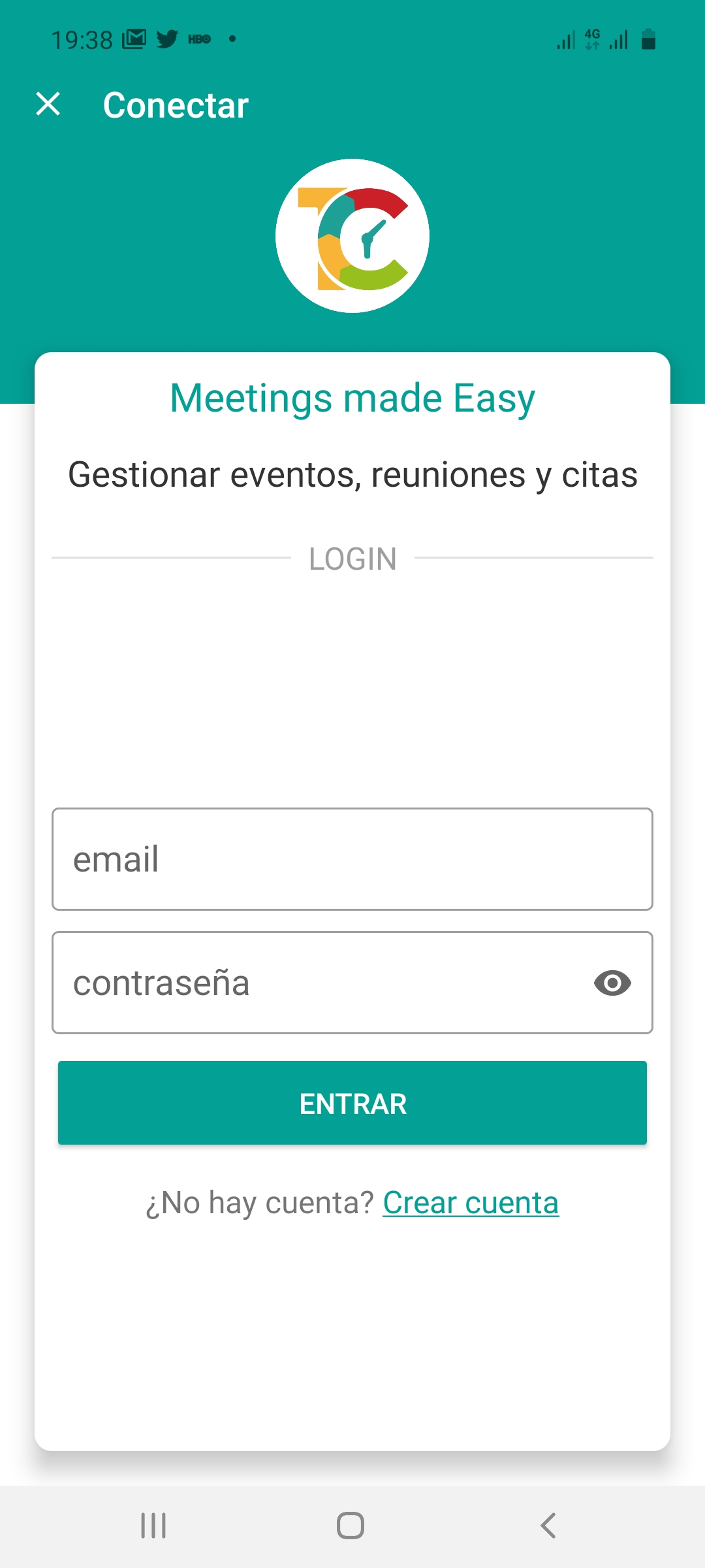 Login a la App de TuCalendi