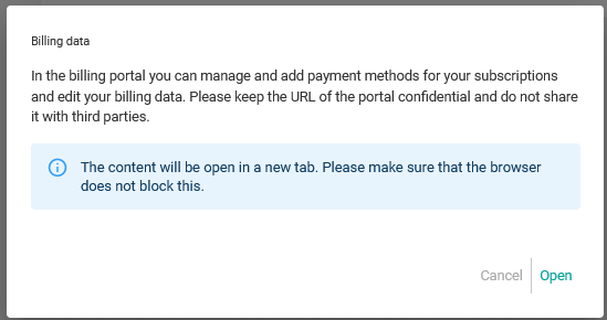 Access to billing data