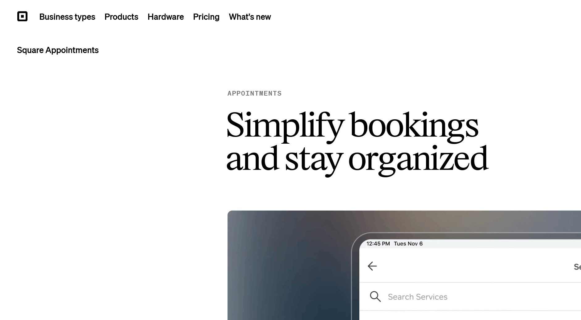Square Appointments Website