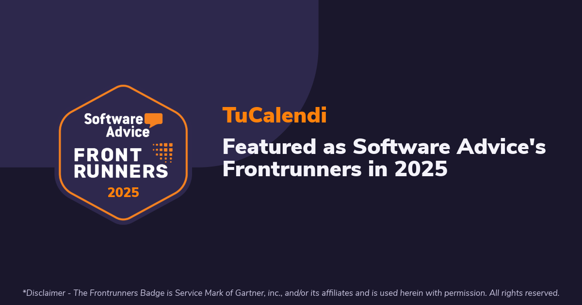 TuCalendi reconocido como Frontrunner 2025 por Software Advice