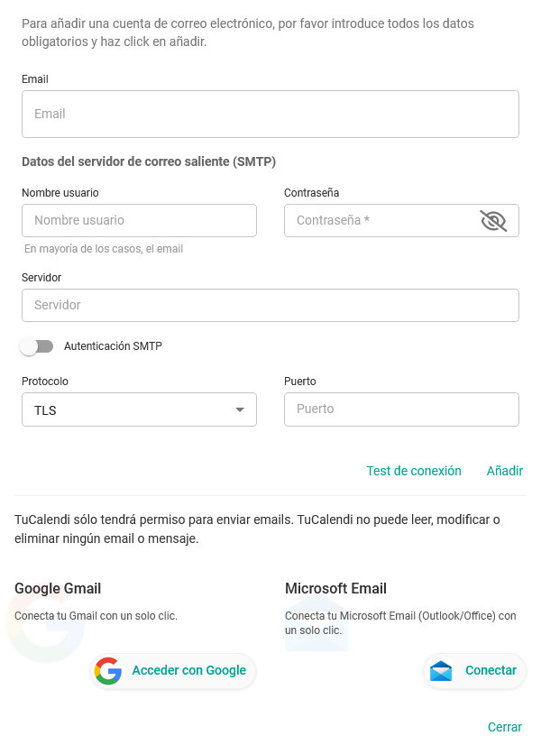 Añadir email de Microsoft