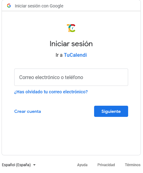 Introduce la cuenta de Gmail