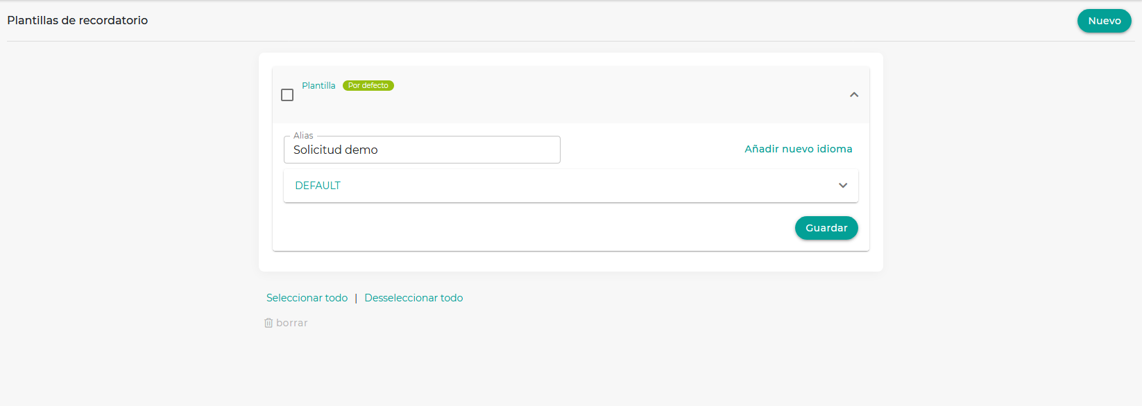 Personalizar la plantilla de recordatorio