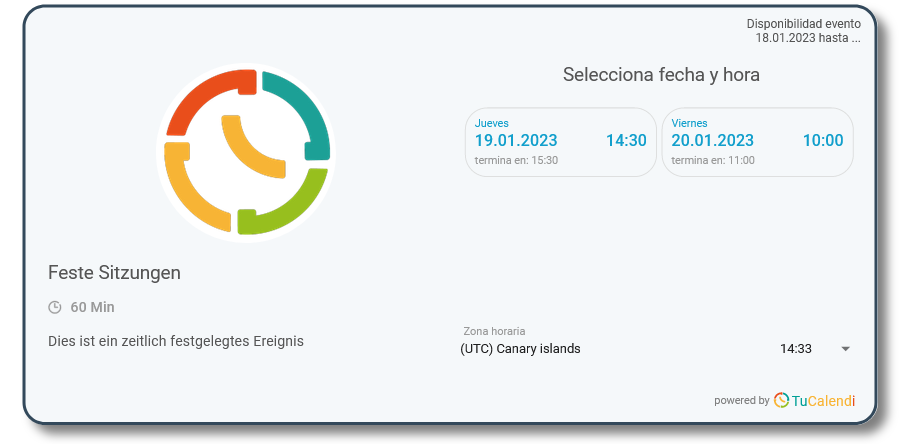 Ereignis feste Zeiten Widget