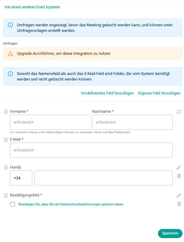 Formular mit Bestätigungsfeld