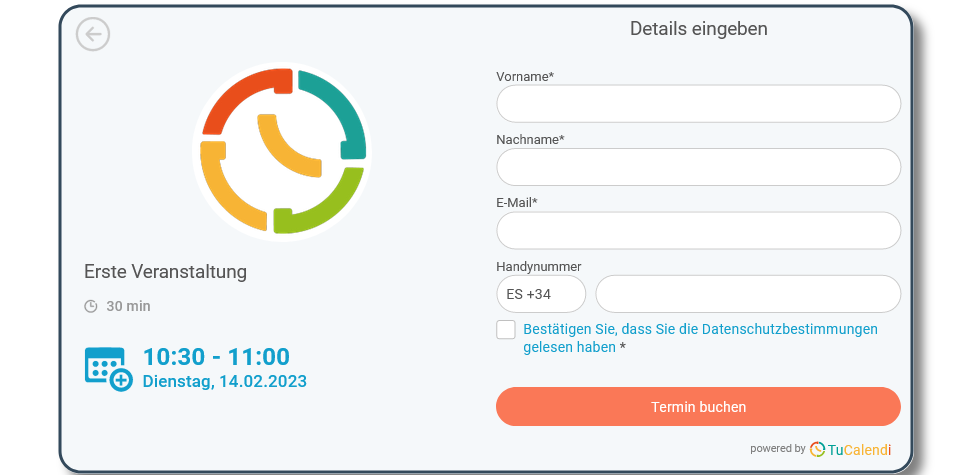 Widget mit Bestätigungsfeld