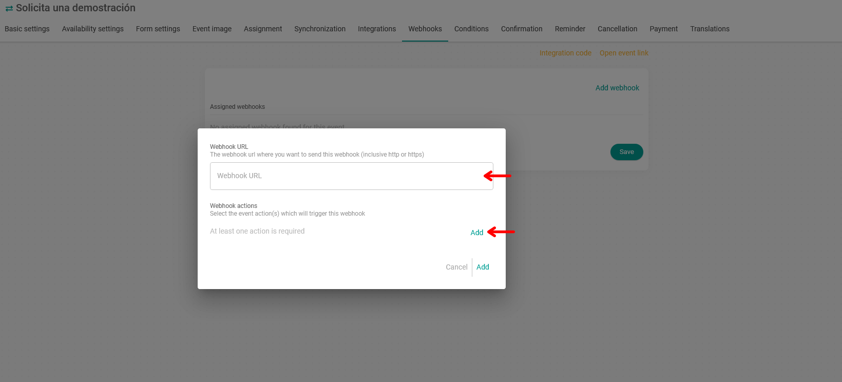 New webhook