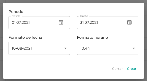 Filtro entre fecha de eventos programados