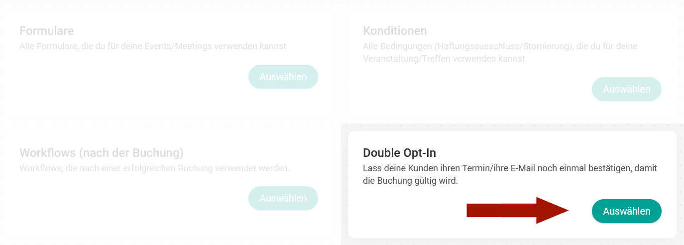 Double Opt-In auswählen