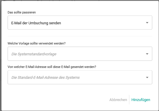 Hinzufügen einer Aktion E-Mail verschieben