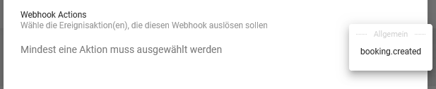 Webhook-Bestätigungsaktion