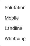 Predefined fields options