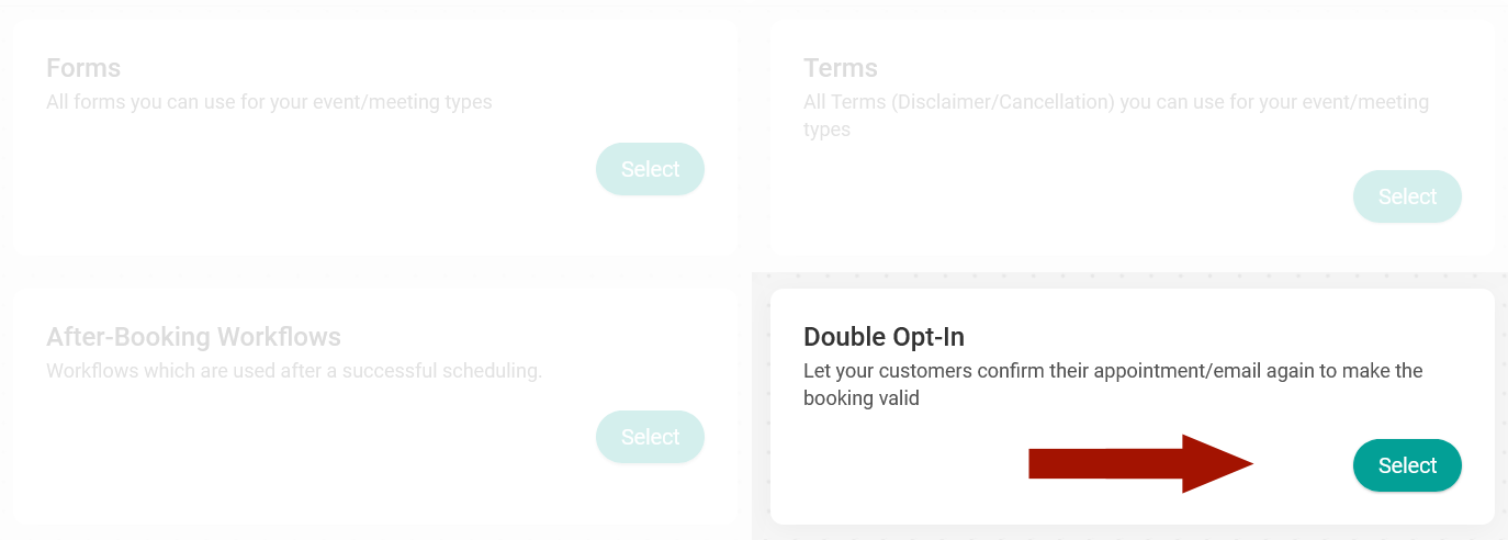 Select double Opt-In