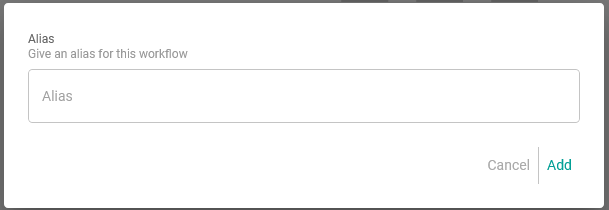 Workflow alias