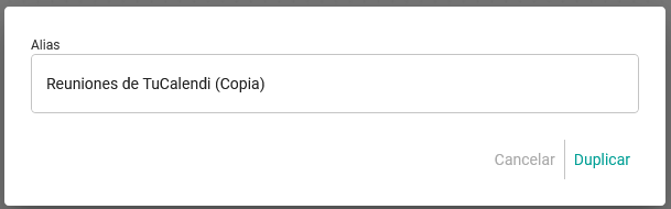 Alias de un flujo de trabajo duplicado