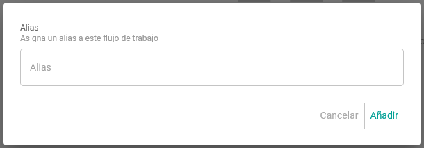 Alias de un flujo de trabajo