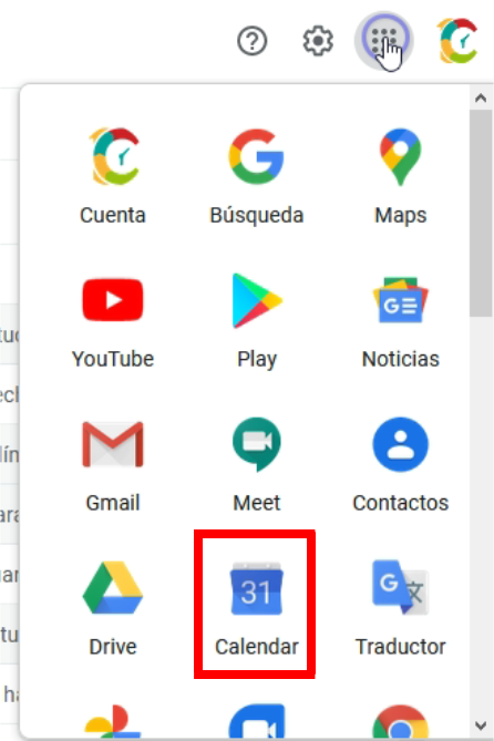 Acceder a Google Calendar desde navegador web