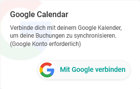 Integration des Google Kalenders