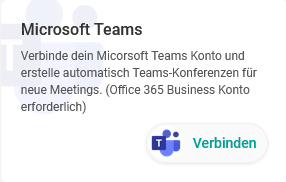 Aufhebung der Integration mit Microsoft Teams