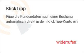 Widerruf der KlickTipp Integration