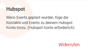 Widerrufen HubSpot