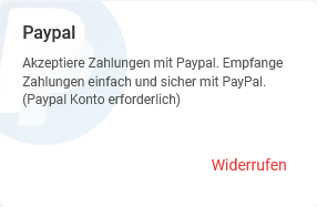 Widerrufen Sie die Integration mit PayPal