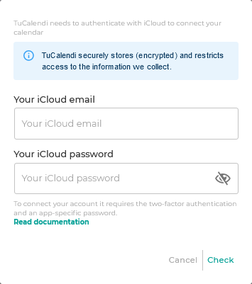 Integrating iCloud Calendar user ID