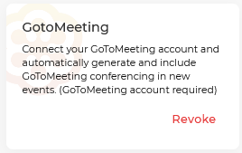 Revoke GoToMeeting integration