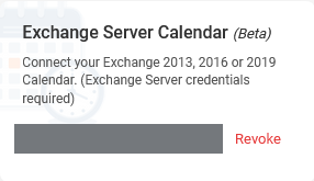 Revoke Microsoft Exchange server integration