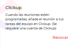 Revocar la integración con ClickUp