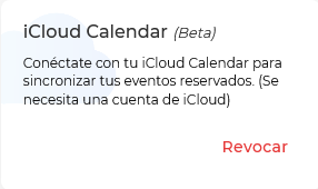 Revocar iCloud Calendar de TuCalendi