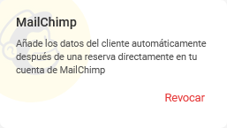Revocar integracion con Mailchimp