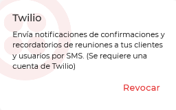 Revocar integración con Twilio