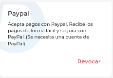 Revocar la integración con PayPal