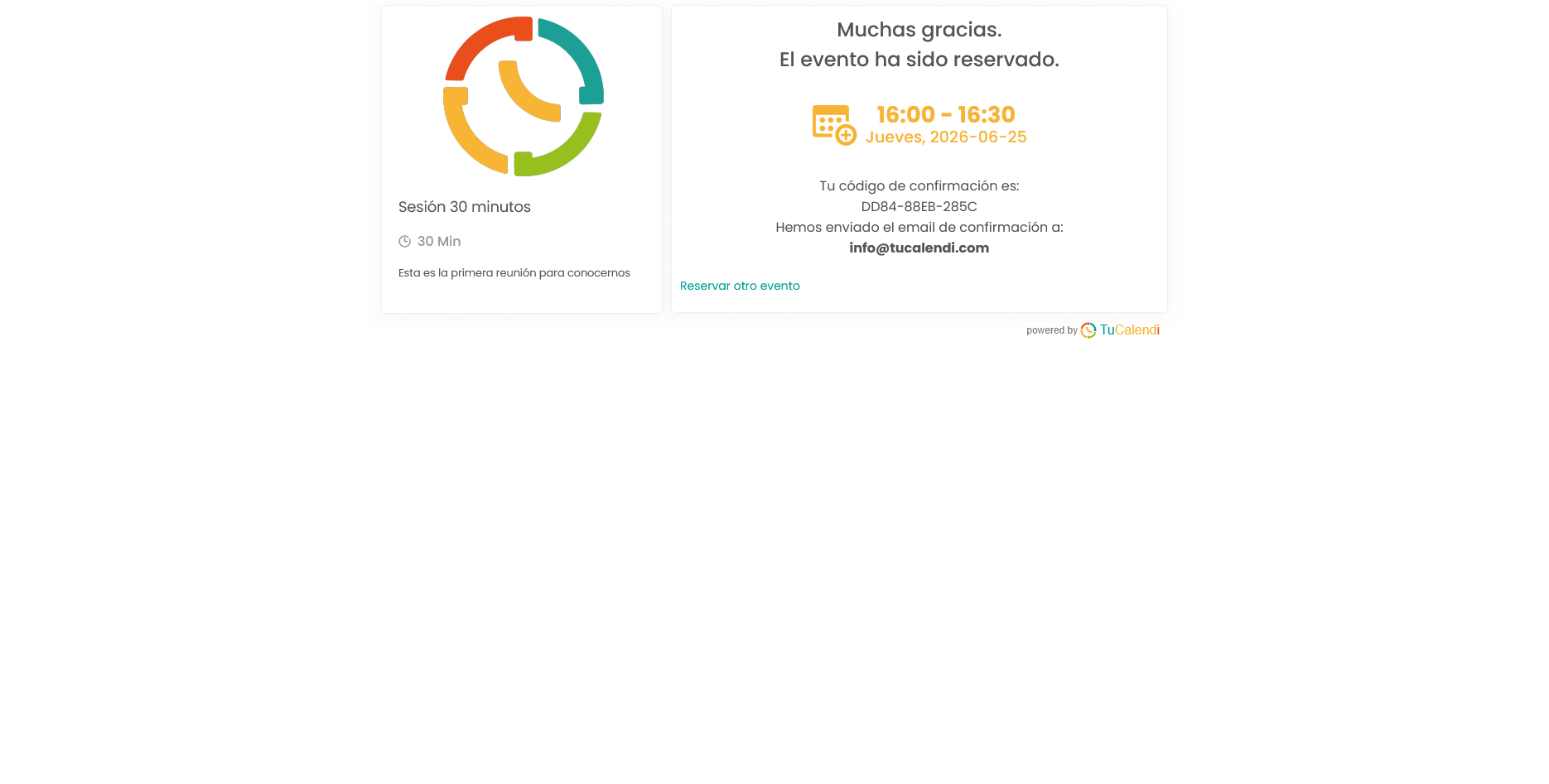 Paso 5 del widget V3 de TuCalendi usado en meetfy.me