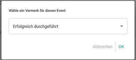 eine Notiz in ein Ereignis einfügen