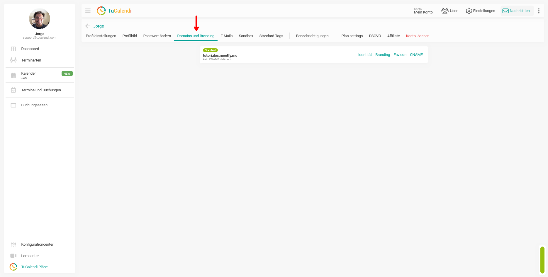 Domains und Branding