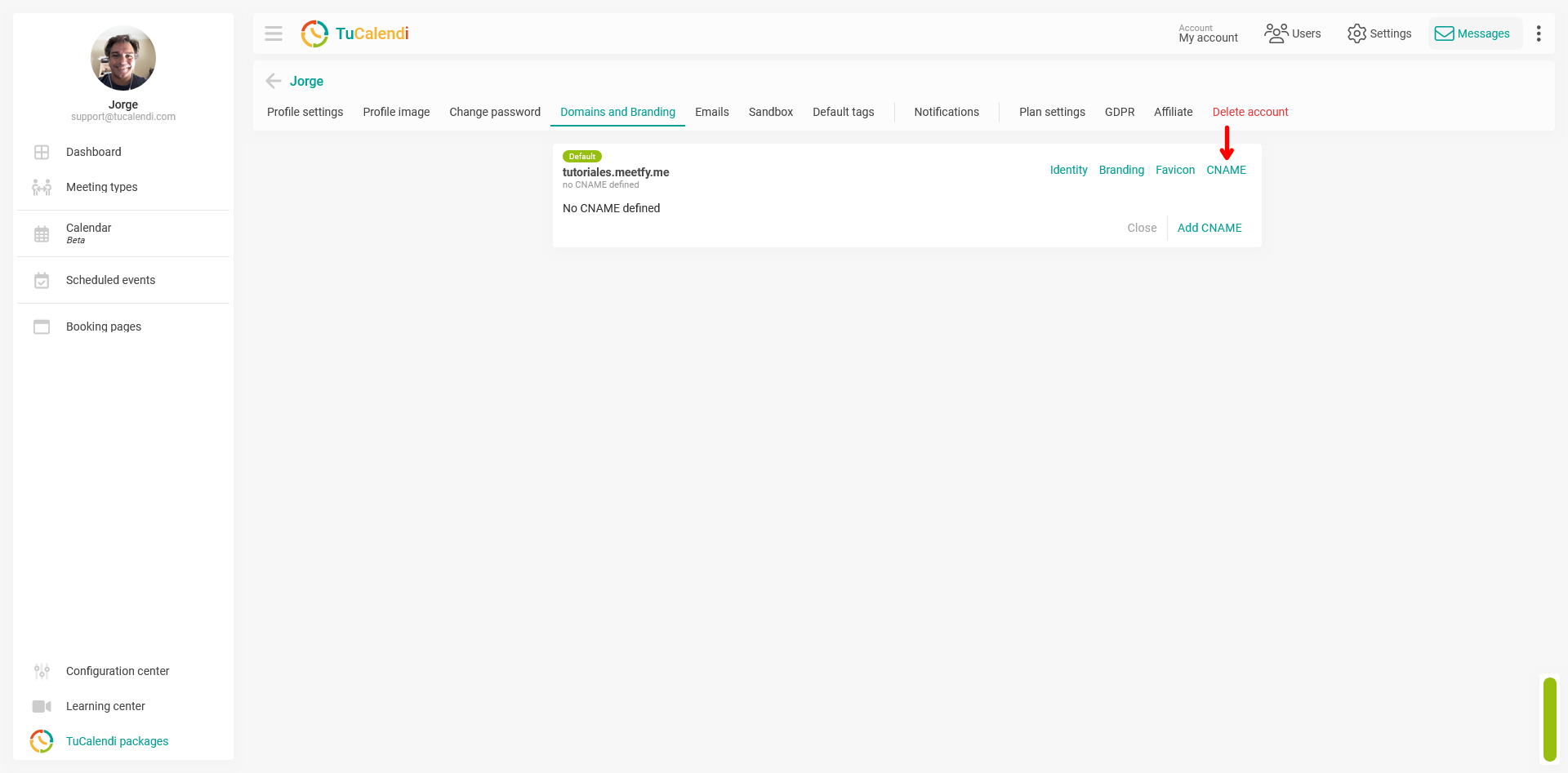 Domains and brandig CNAME