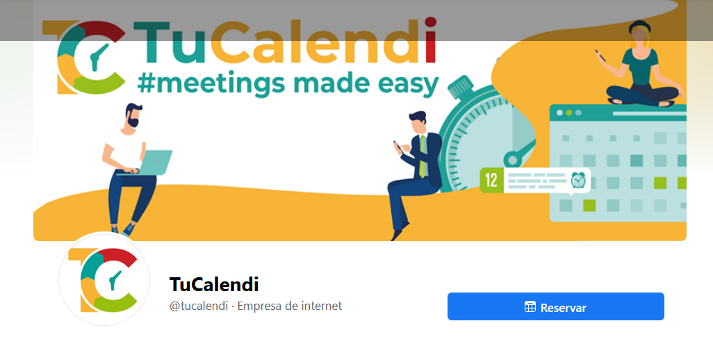 Página Facebook con botón de reserva
