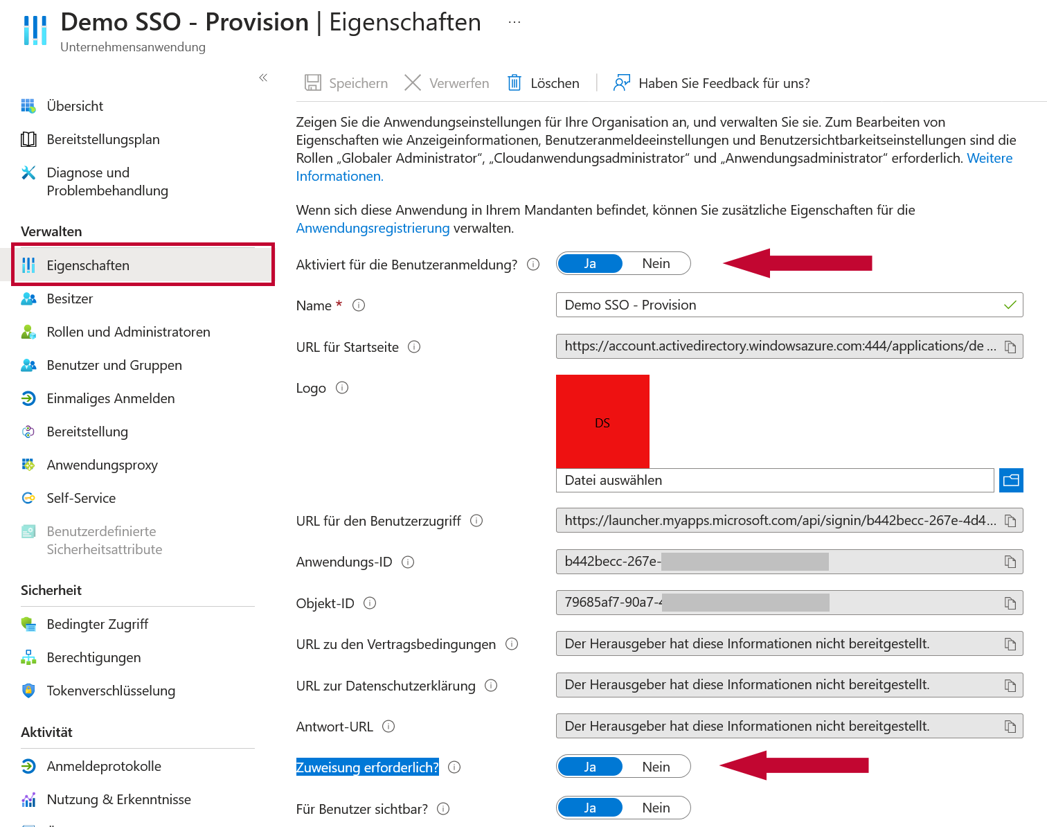 Entra ID Eigenschaften