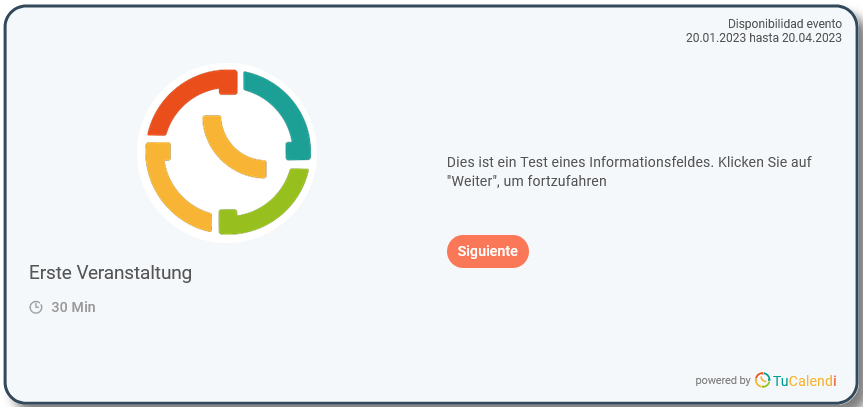 Widget mit Infofeld