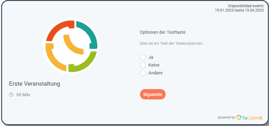 Widget mit Optionsfeld