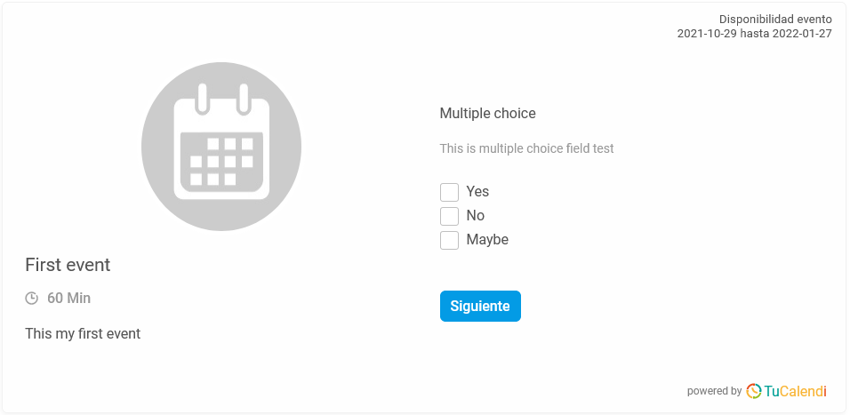 Survey with multiple choice field