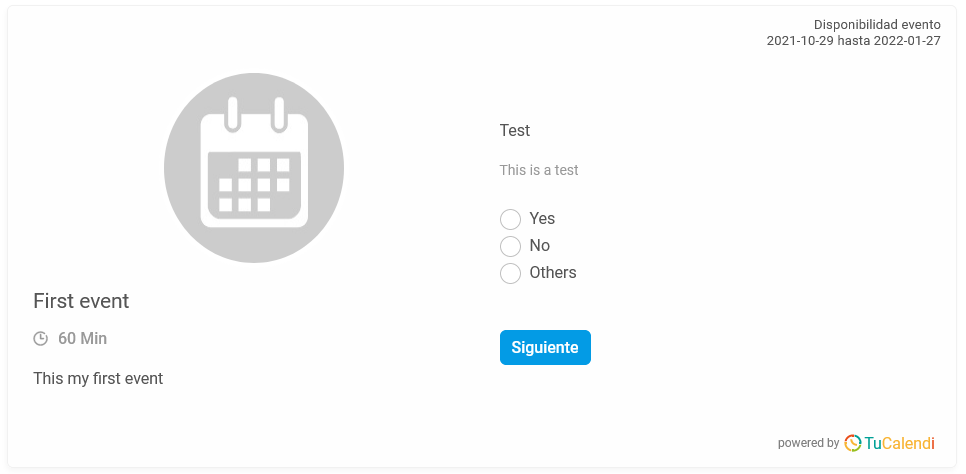 Widget with radio button