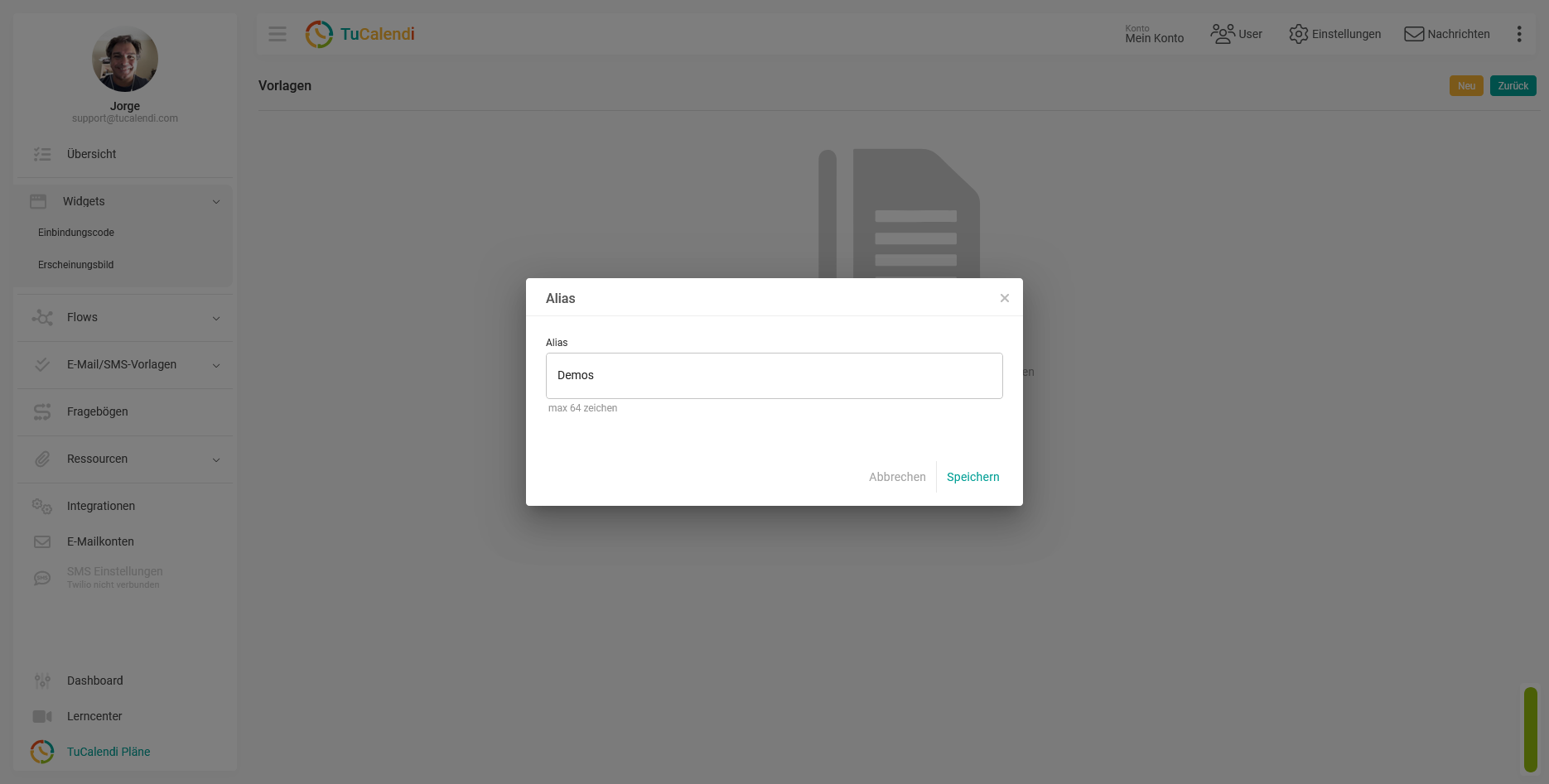Alias für neue Designvorlage des Widgets