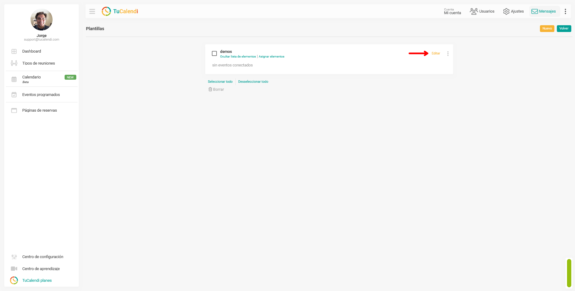 Editar plantilla de apariencia del widget