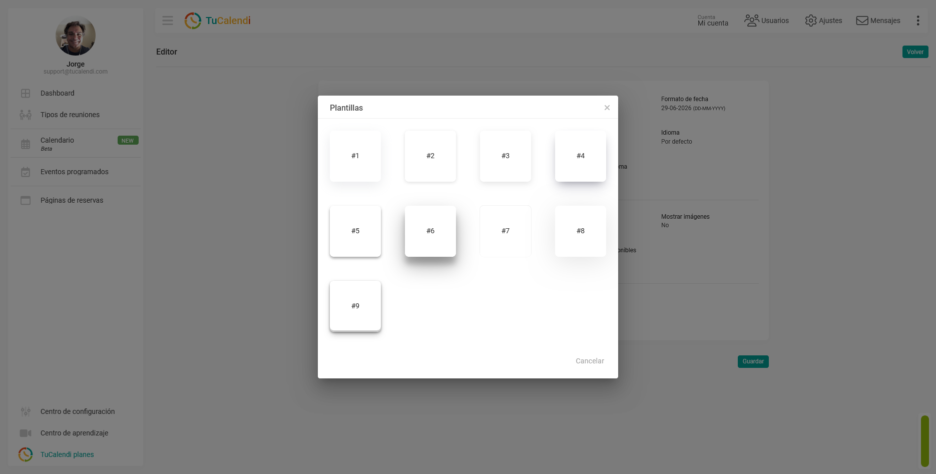 Plantillas sombras del widget