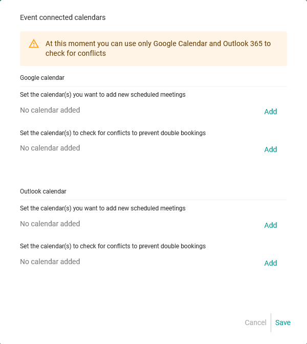 Robin Robin user sincronization with external calendar