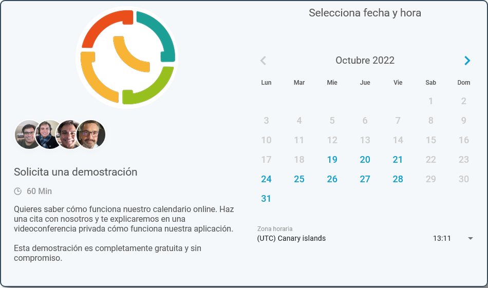 Widget con usuarios asignados